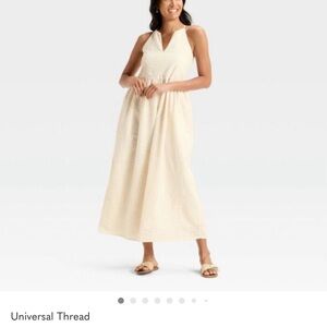 Universal Thread Women's Elegant Beige Maxi Dress